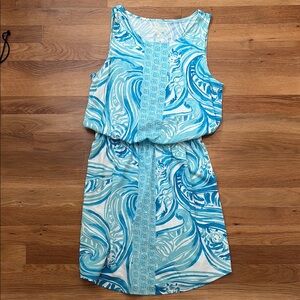 🌊💙 Lilly Pulitzer Blue Patterned Sleeveless Dress